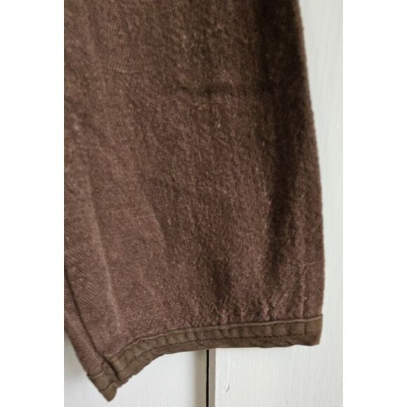 Vtg Christy Allen Sz M cotton flax button front‎ jacket brown USA made - Picture 5 of 10